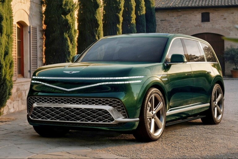 Genesis GV90: 666 KM, 123,5 kWh in 5,3 metra luksuznega električnega SUV-ja